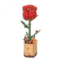 3D Houten Red rose