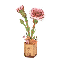 3D Houten Pink Carnation