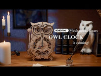 3D Houten Owl Clock