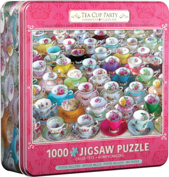 Tea cup party tin