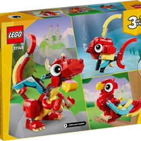 LEGO Rode draak, papegaai, vis creator 3in1 31145