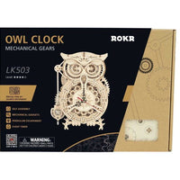 3D Houten Owl Clock