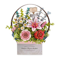 Wooden flower basket