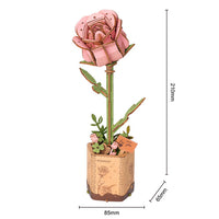 
              3D Houten Pink Rose
            